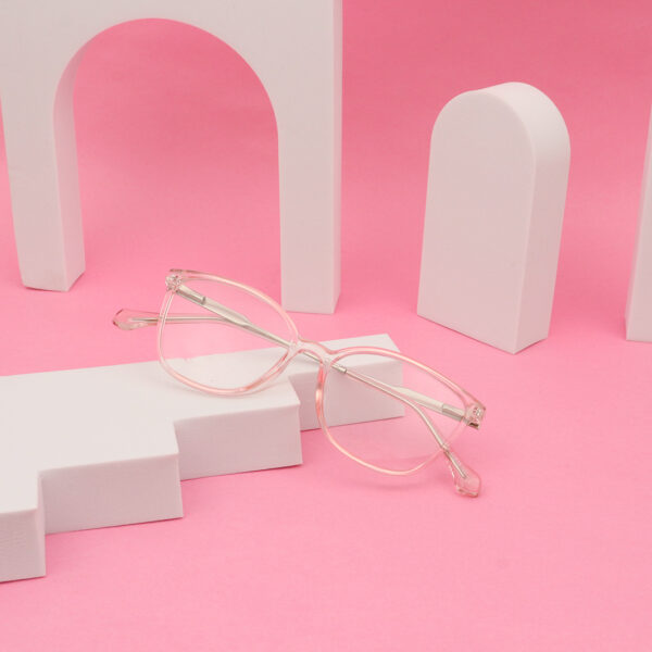 SpexVue | Full Rim Transparent Pink | Cateye For Women | Eyeglassess|Computer Glasses|Blue Ray Protective(BlueCut)