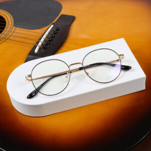 SpexVue  | Full Rim Black Gold | Oval For Women | Eyeglassess