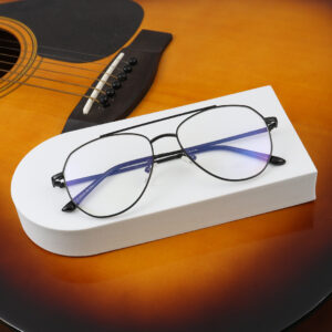 SpexVue | Full Rim Black | Aviator For Men & Women | Eyeglassess|Computer Glasses|Blue Ray Protective(BlueCut)
