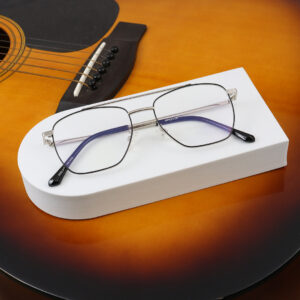SpexVue  | Full Rim Silver Black | Wayfarer For Men & Women | Eyeglassess
