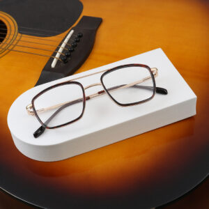 SpexVue | Full Rim Gold Brown | Wayfarer For Men & Women | Eyeglassess|Computer Glasses|Blue Ray Protective(BlueCut)