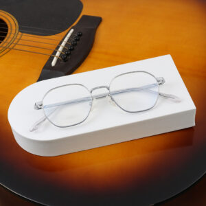 SpexVue  | Full Rim Silver Grey | Hexa For Men & Women | Eyeglassess