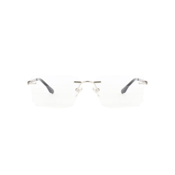 SpexVue | Rim Less Silver | Rectangle For Men & Women | Eyeglassess|Computer Glasses|Blue Ray Protective(BlueCut) - Image 2