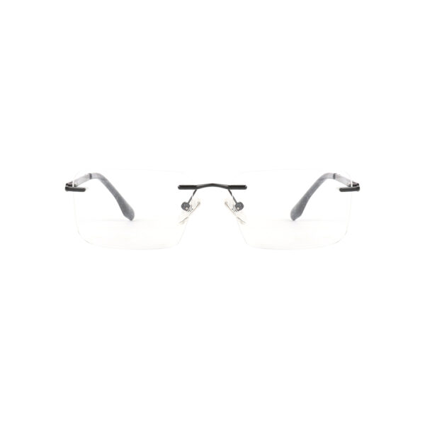 SpexVue | Rim Less Black | Rectangle For Men & Women | Eyeglassess|Computer Glasses|Blue Ray Protective(BlueCut) - Image 2
