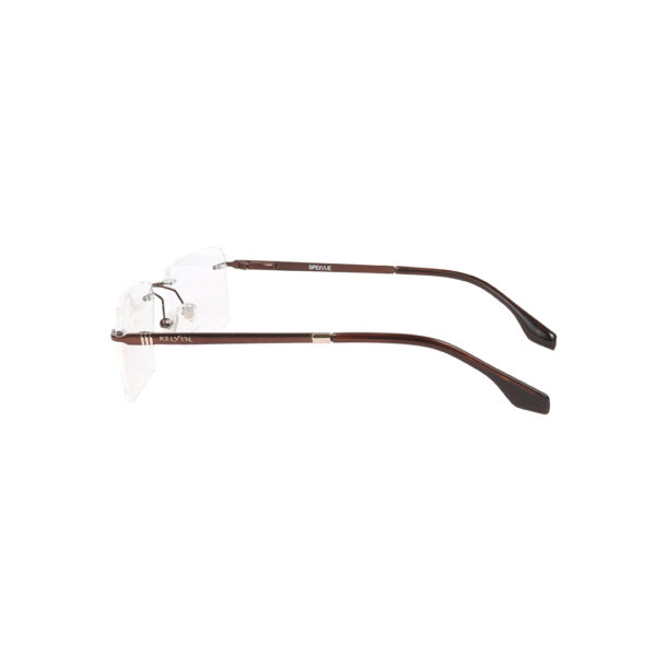SpexVue | Rim Less Brown | Rectangle For Men & Women | Eyeglassess|Computer Glasses|Blue Ray Protective(BlueCut) - Image 4