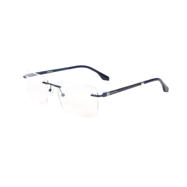 SpexVue | Rim Less Blue | Rectangle For Men & Women | Eyeglassess|Computer Glasses|Blue Ray Protective(BlueCut) - Image 3