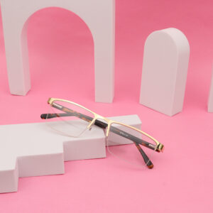 SpexVue  | Half Rim  Gold | Rectangle For Men & Women | Eyeglassess
