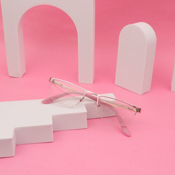 SpexVue  | Half Rim  Pink | Rectangle For Men & Women | Eyeglassess