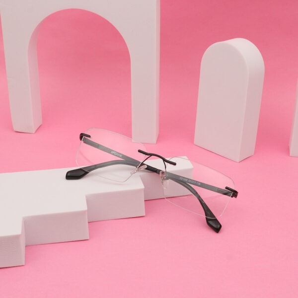 SpexVue | Rim Less Black | Rectangle For Men & Women | Eyeglassess