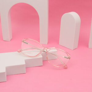 SpexVue | Full Rim Transparent Pink | Cateye For Women | Eyeglassess