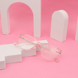 SpexVue | Full Rim Transparent Pink | Cateye For Women | Eyeglassess
