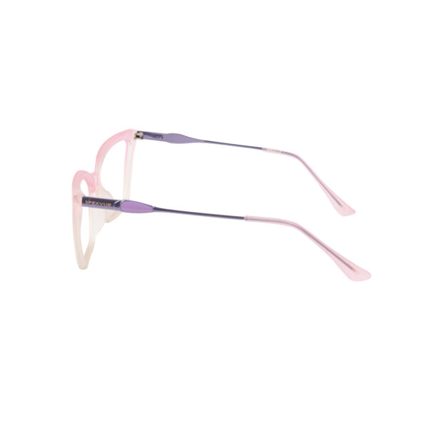 SpexVue | Full Rim Transparent Purple | Cateye For Women | Eyeglassess|Computer Glasses|Blue Ray Protective(BlueCut) - Image 4