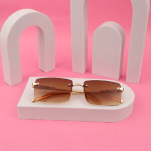 SpexVue  | Rim Less  Gold | Rectangle For Men & Women | Sunglass