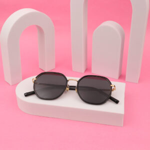 SpexVue  | Full Rim  Gold Black | Hexa For Women | Sunglass