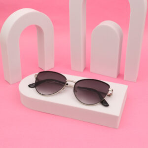 SpexVue  | Full Rim  Silver Black | Cateye For Women | Sunglass