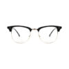 SpexVue | Full Rim Silver Black Clipon | Clubmaster For Men & Women | Eyeglassess|Computer Glasses|Blue Ray Protective(BlueCut) - Image 2