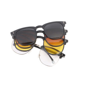 SpexVue | Full Rim Silver Black Clipon | Clubmaster For Men & Women | Eyeglassess|Computer Glasses|Blue Ray Protective(BlueCut)